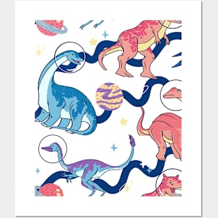 Super Cool Dinos in Space Posters and Art